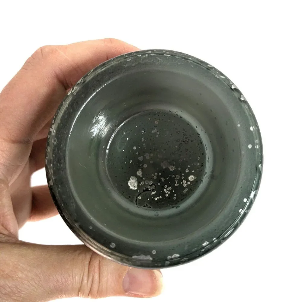 Scentsy Vintage Etched Green Glass Wall Plug In Mini Wax Warmer W/ Bulb 2015